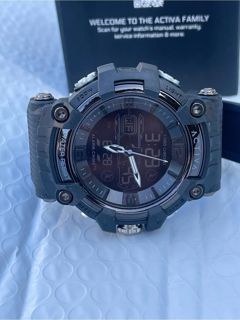 Activa Ardus X Invicta Analog & Digital Men's Watch - 58mm. Black (ACW8089-001)